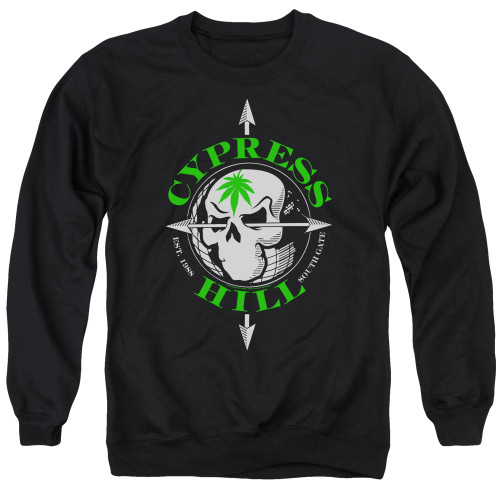 Cypress Hill Skull And Arrows Adult Crewneck Sweatshirt Black
