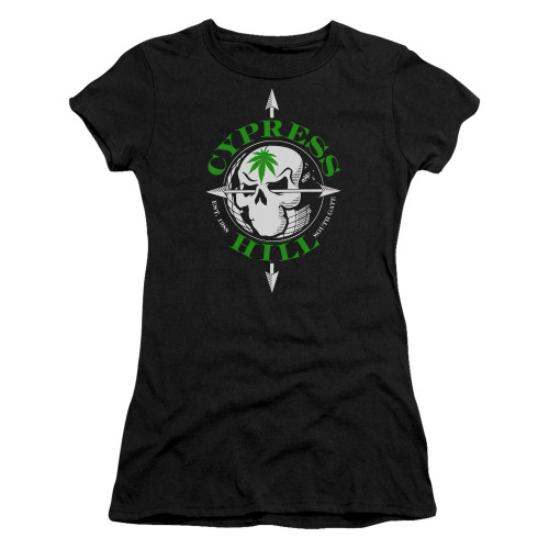 Cypress Hill Skull And Arrows Junior Women's Sheer T-Shirt Black