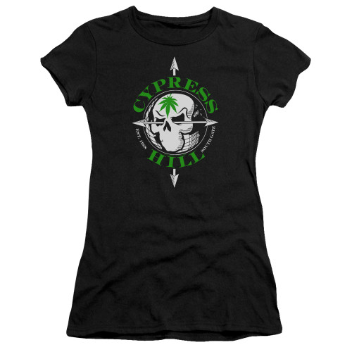 Cypress Hill Skull And Arrows Premium Junior Women's Sheer T-Shirt Black