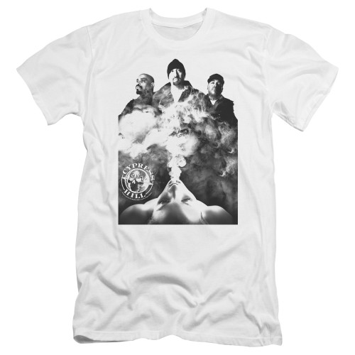Cypress Hill Monochrome Smoke Premium Adult 30/1 T-Shirt White