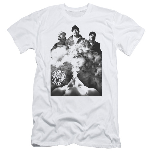 Cypress Hill Monochrome Smoke Adult 30/1 T-Shirt White