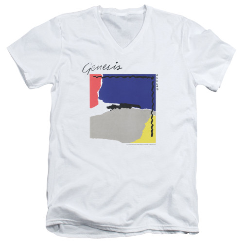 Genesis Abacab Adult V-Neck T-Shirt White