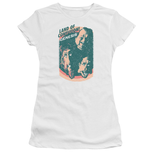 Genesis Land Of Confusion Junior Women's Sheer T-Shirt White