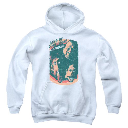 Genesis Land Of Confusion Youth Pullover Hoodie Sweatshirt White