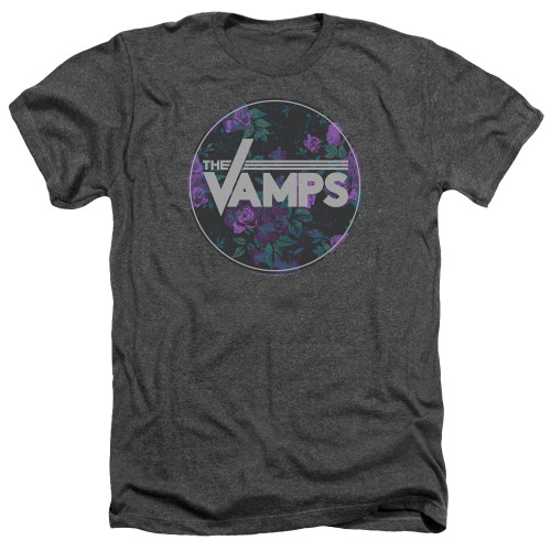 The Vamps Floral Vamps Adult Heather T-Shirt Charcoal