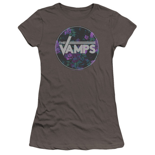 The Vamps Floral Vamps Premium S/S Junior Women's T-Shirt Sheer Charcoal