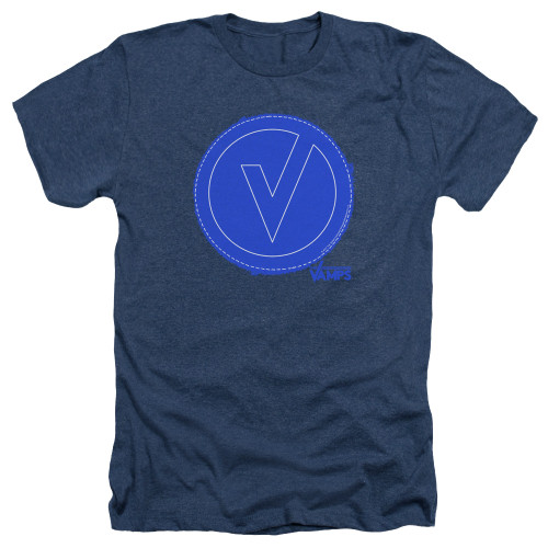 The Vamps Frayed Patch Adult Heather T-Shirt Navy