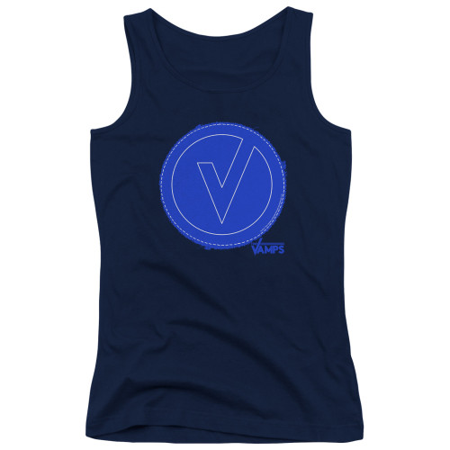 The Vamps Frayed Patch Junior Women's T-Shirts Tank Top Navy