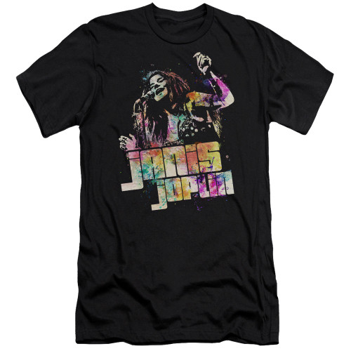 Janis Joplin Colors Of Janis Premium Adult 30/1 T-Shirt Black