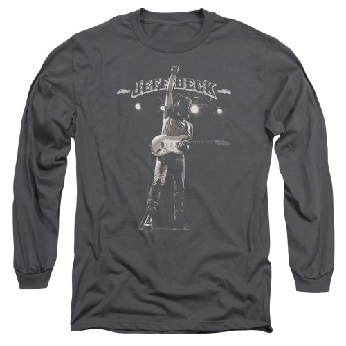 Jeff Beck Guitar God Long Sleeve Adult T-Shirt Charcoal