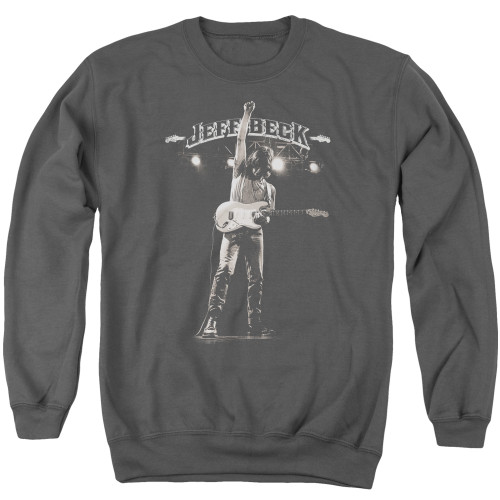 Jeff Beck Guitar God Adult Crewneck Sweatshirt Charcoal