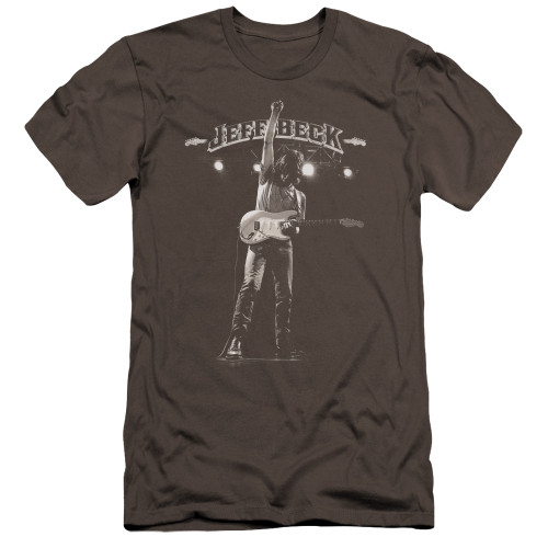 Jeff Beck Guitar God Premuim Canvas Adult Slim Fit T-Shirt Charcoal