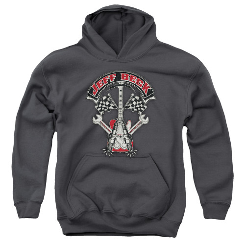 Jeff Beck Beckabilly Guitar Youth Pullover Hoodie Sweatshirt Charcoal