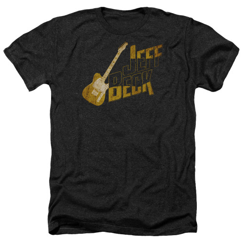 Jeff Beck That Yellow Guitar Adult Heather T-Shirt Black