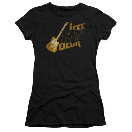 Jeff Beck That Yellow Guitar Junior Women's Sheer T-Shirt Black