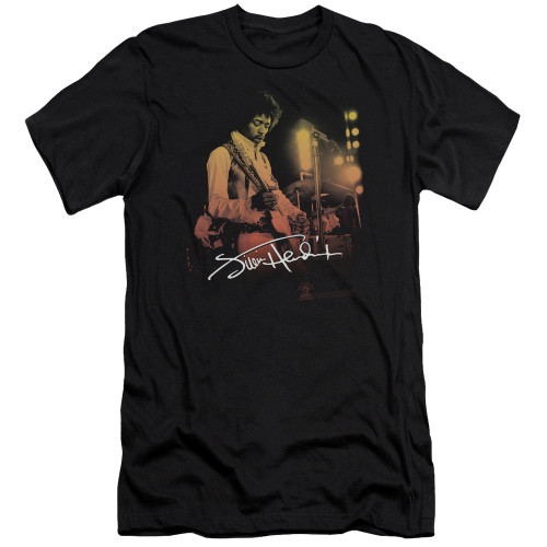 Jimi Hendrix Live On Stage Adult 30/1 T-Shirt Black