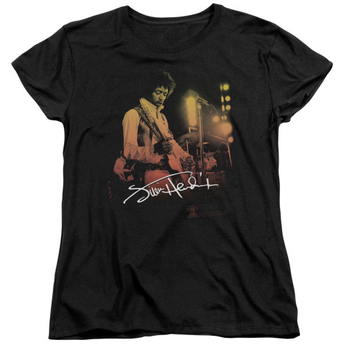 Jimi Hendrix Live On Stage Women's T-Shirt Black