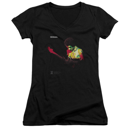 Jimi Hendrix Band Of Gypsys Junior Women's V-Neck T-Shirt Black