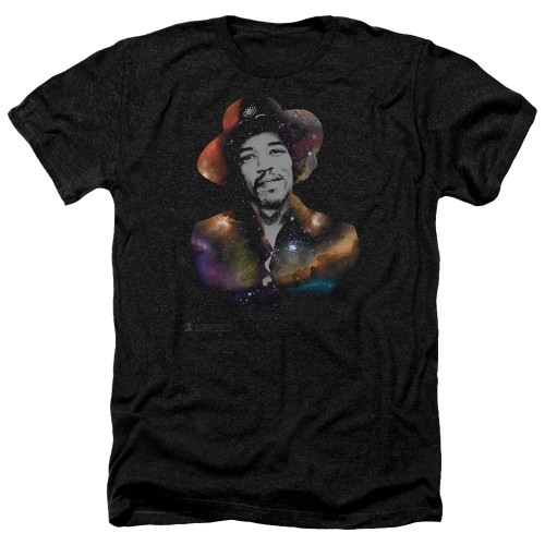 Jimi Hendrix Cosmic Jimi Adult Heather T-Shirt Black