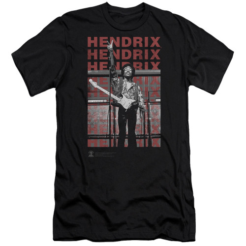 Jimi Hendrix Give It All Adult 30/1 T-Shirt Black