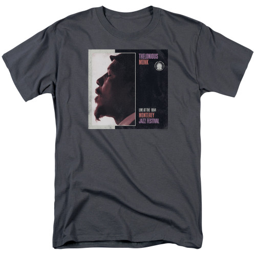 Thelonious Monk Monterey S/S Adult 18/1 T-Shirt Charcoal