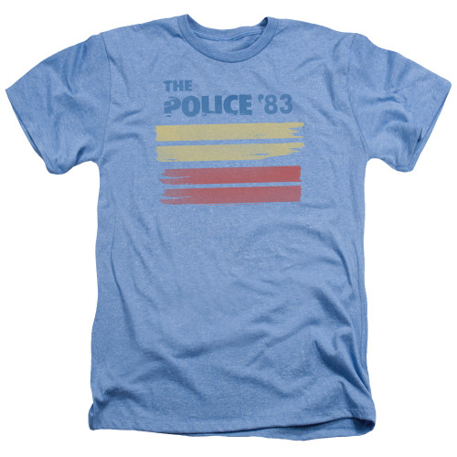 The Police 83 Adult Heather T-Shirt Light Blue