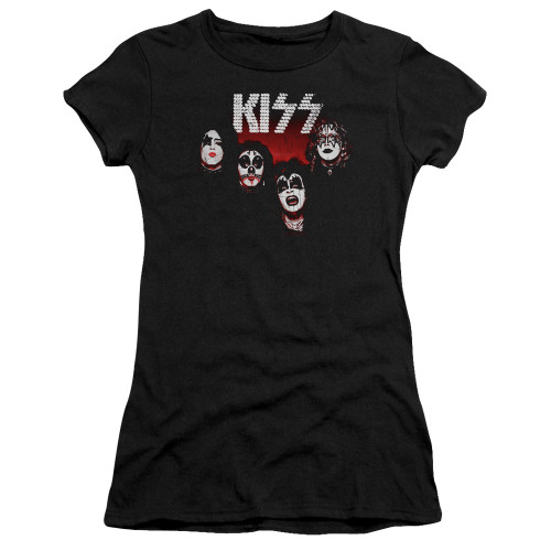 Kiss 1974 Junior Women's Sheer T-Shirt Black