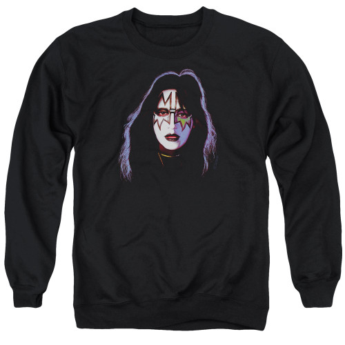 Kiss Ace Frehley Cover Adult Crewneck Sweatshirt Black