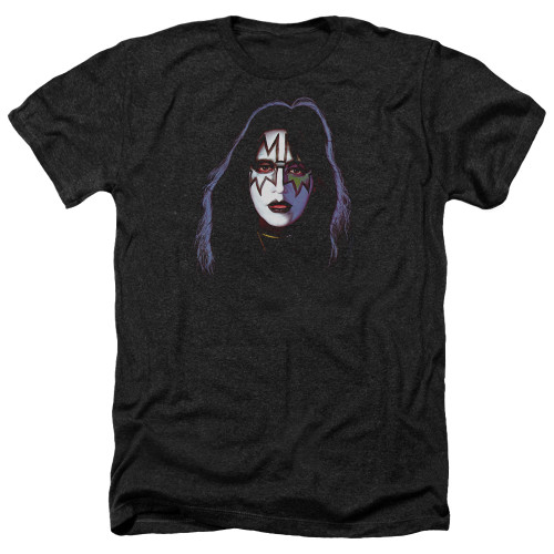 Kiss Ace Frehley Cover Adult Heather T-Shirt Black