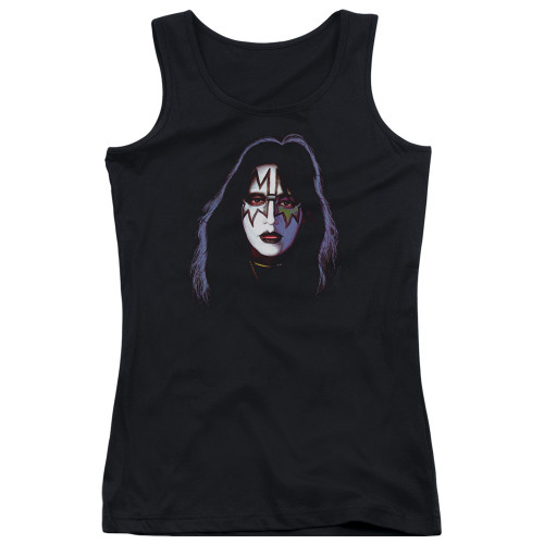 Kiss Ace Frehley Cover Junior Women's Tank Top T-Shirt Black