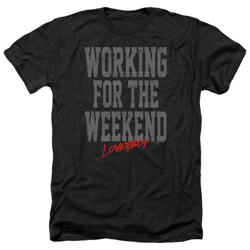 Loverboy Working Adult Heather T-Shirt Black
