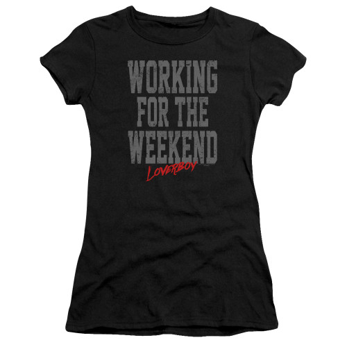 Loverboy Working Premium Junior Women's Sheer T-Shirt Black