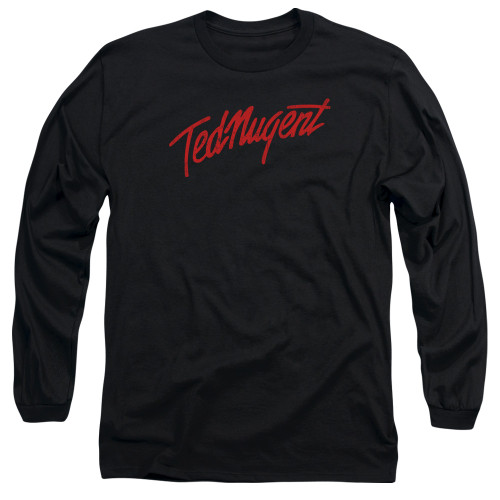 Ted Nugent Distressed Logo Long Sleeve Adult 18/1 T-Shirt Black