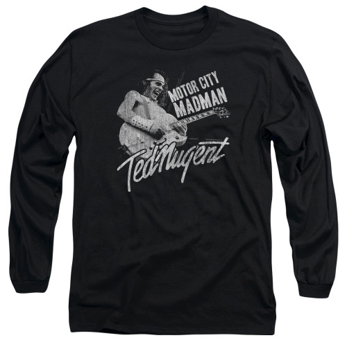 Ted Nugent Madman Long Sleeve Adult 18/1 T-Shirt Black