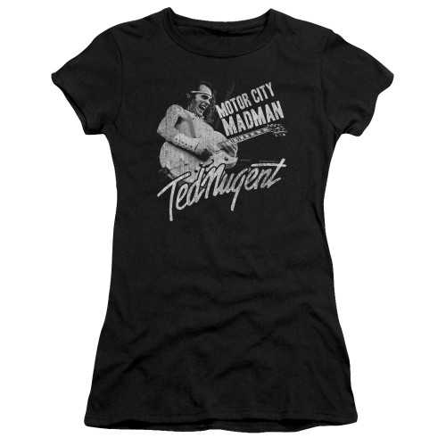 Ted Nugent Madman S/S Junior Women's T-Shirt Sheer Black