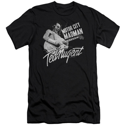 Ted Nugent Madman Premuim Canvas Adult Slim Fit 30/1 T-Shirt Black
