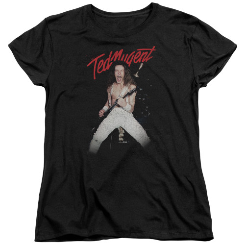 Ted Nugent Rockin S/S Women's T-Shirt Black