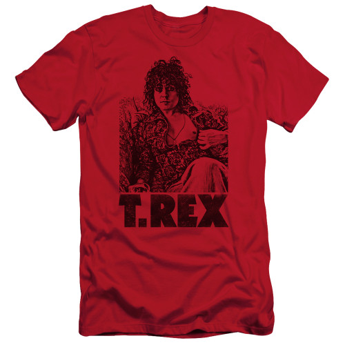 T. Rex Lounging S/S Adult 30/1 T-Shirt Red