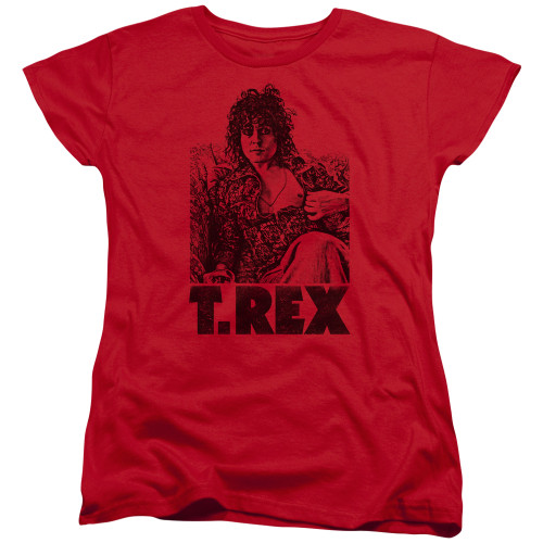 T. Rex Lounging S/S Women's T-Shirt Red