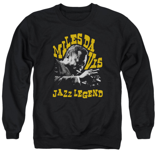 Miles Davis Jazz Legend Adult Crewneck Sweatshirt Black