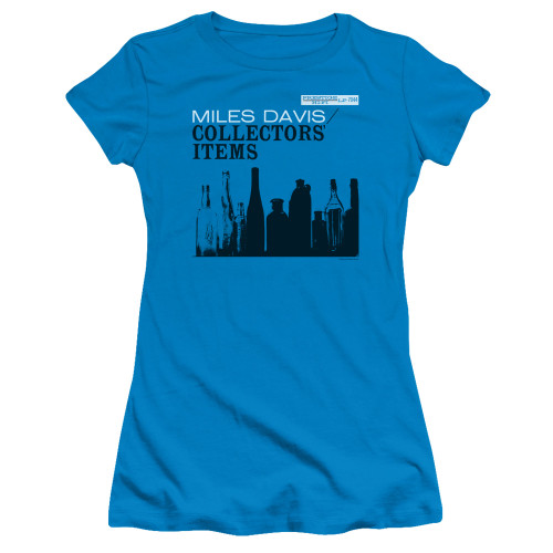 Miles Davis Collectors Items Junior Women's Sheer T-Shirt Turquoise
