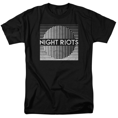 Night Riots Title Adult 18/1 T-Shirt Black