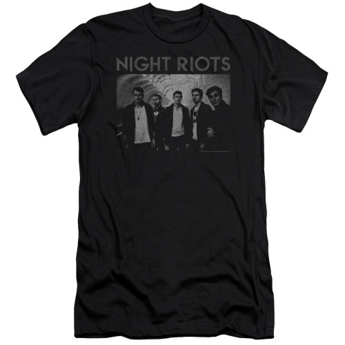 Night Riots Greyscale Adult 30/1 T-Shirt Black
