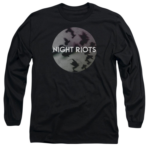 Night Riots Flock Long Sleeve Adult T-Shirt Black