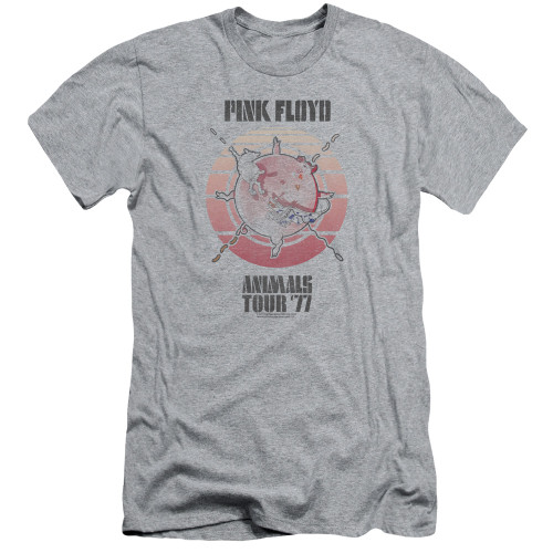 Pink Floyd Animals Tour '77 Adult 30/1 T-Shirt Athletic Heather