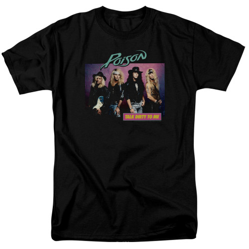 Poison Talk Dirty To Me Adult 18/1 T-Shirt Black