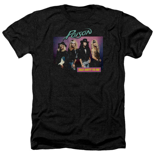 Poison Talk Dirty To Me Adult Heather T-Shirt Black