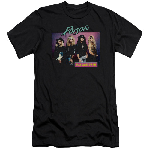 Poison Talk Dirty To Me Adult 30/1 T-Shirt Black