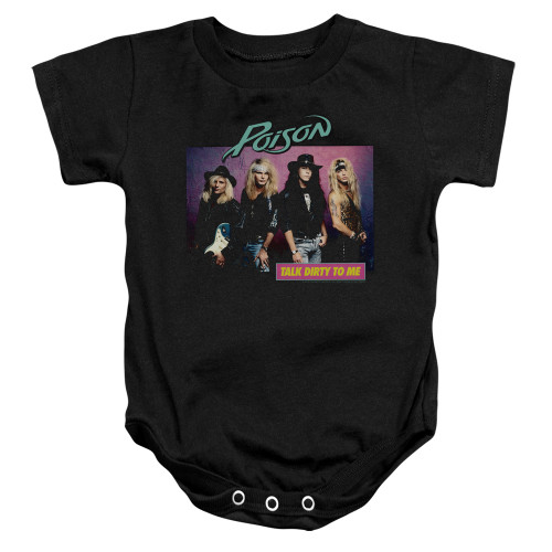 Poison Talk Dirty To Me Baby Onesie T-Shirt Black