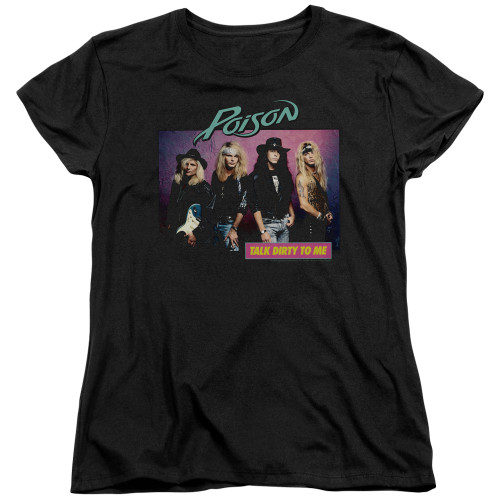 Poison Talk Dirty To Me Women's T-Shirt Black